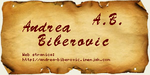 Andrea Biberović vizit kartica